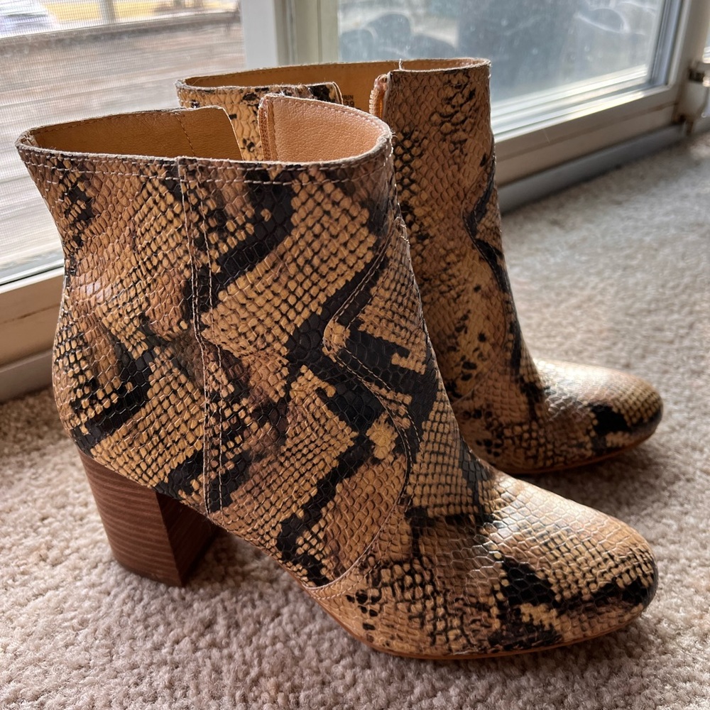 Lucky Brand Snakeskin Booties